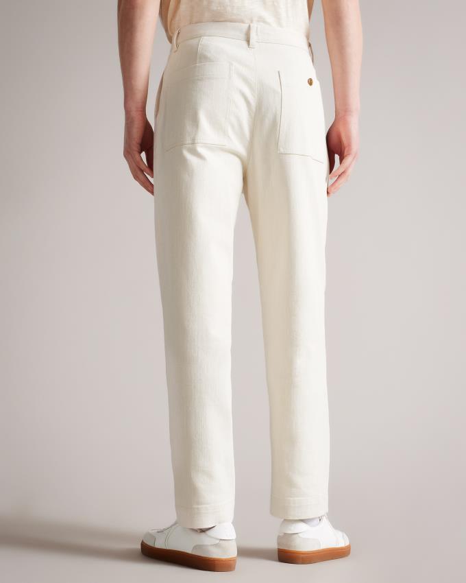 Pantalon Ted Baker Double Faced Blanche Homme | WUM-65866191